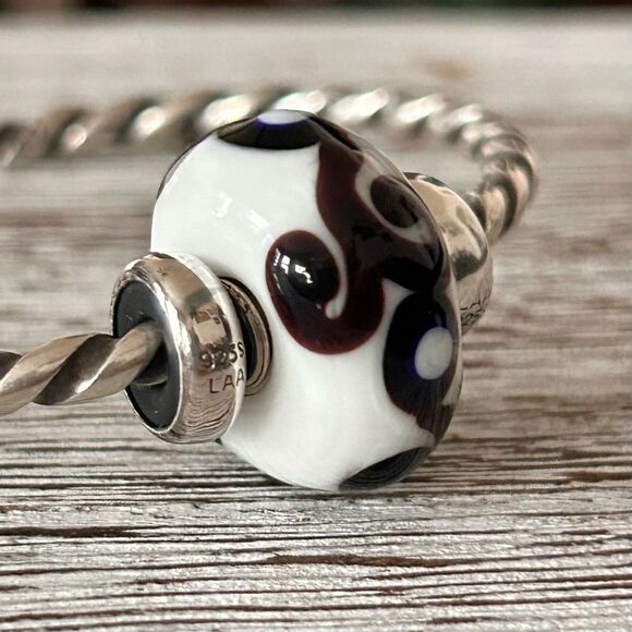 TROLLBEADS Set of Unique Rare Jumbo & Silver Twisted Bangle XXS LAA 925S NEW! - Picture 8 of 14